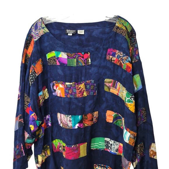 Native Wear Designs Art To Wear Patchwork Rayon Tunic Or Dress - Picture 2 of 6